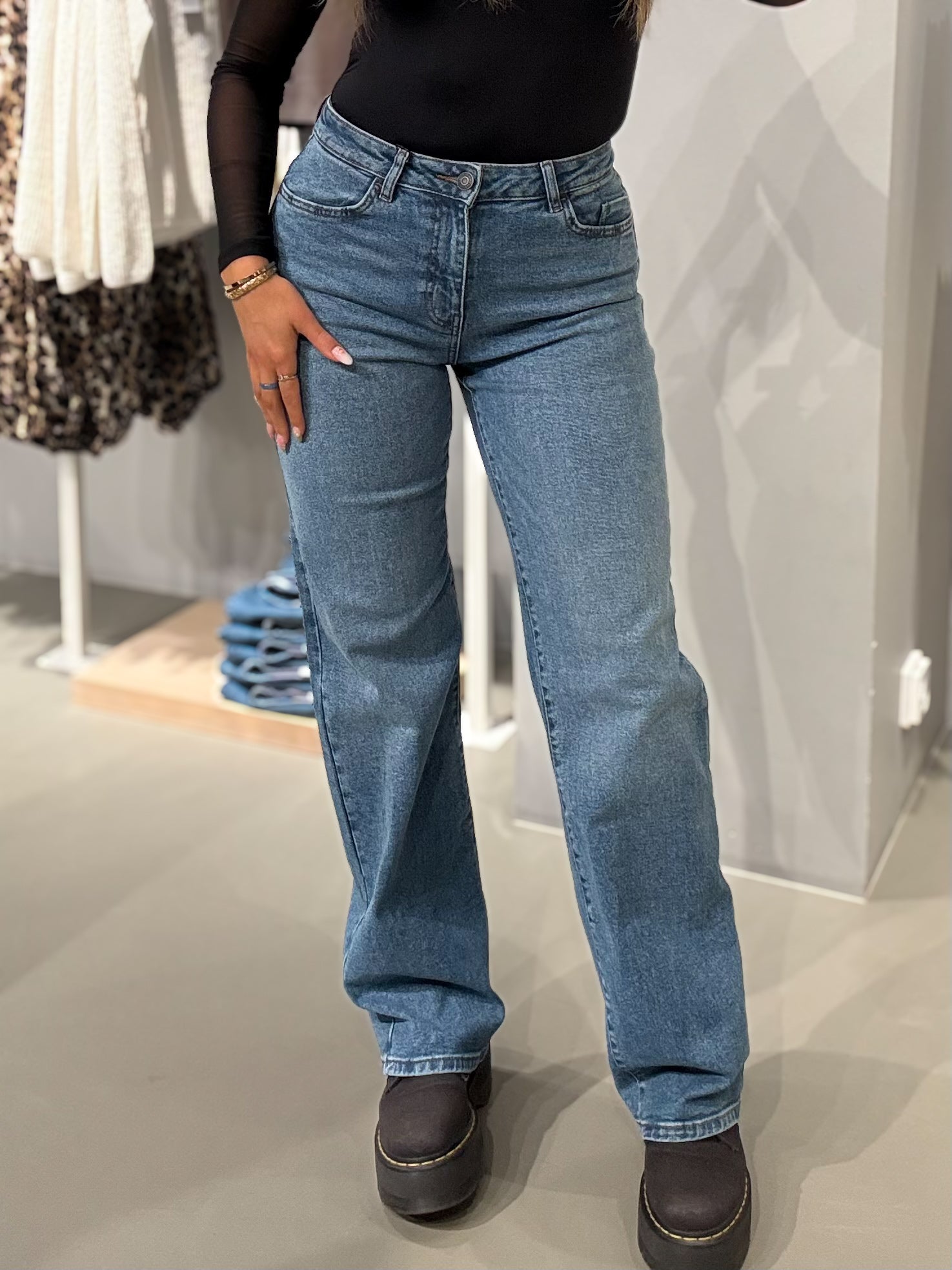 NMYOLANDA Jeans - Medium Blue Denim